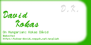 david kokas business card